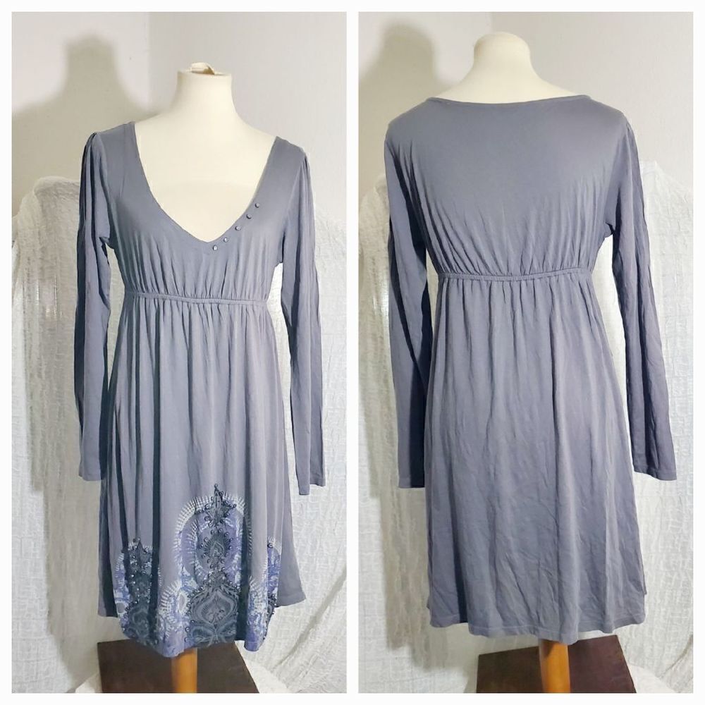 Treasure Rock Gray Midi Dress Size Large